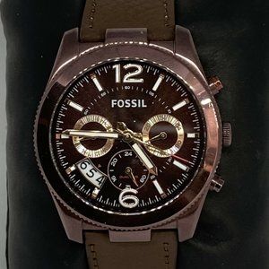 Fossil Perfect Boyfriend ES4110 Women's Brown Leat